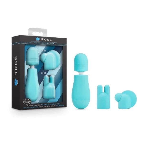 Blush - Rose - Petite Massage Wand - Blue