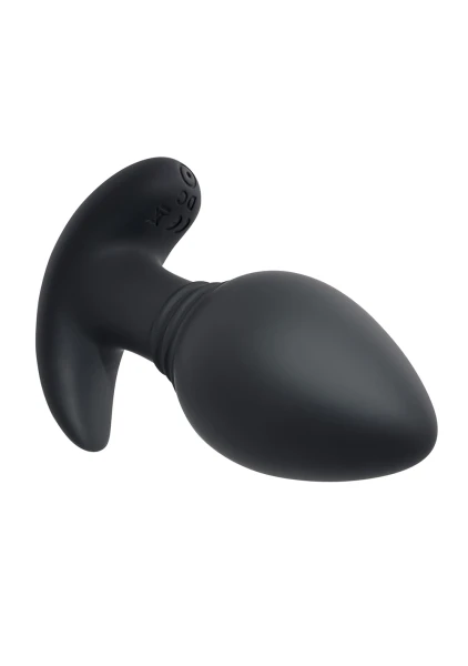 Playboy Pleasure Plug & Play Rechargeable Silicone Vibrating Butt Plug With Remote - Black