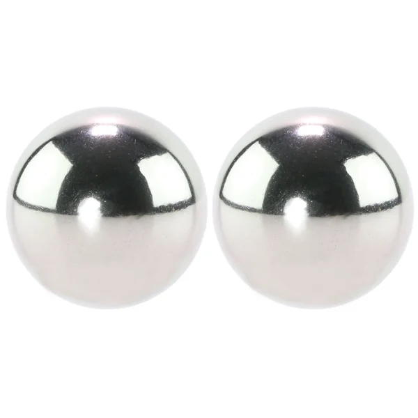 Weighted Orgasm Balls Metallic - Silver
