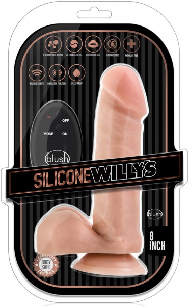 8" Vibrating Cock + Balls