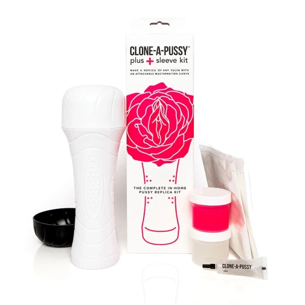 Clone-A-Pussy Plus + Silicone Casting Kit With Sleeve - Hot Pink