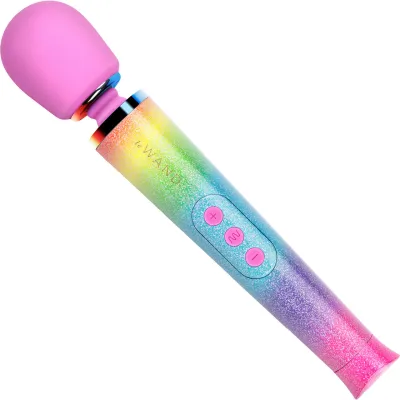 Le Wand Petite All That Glimmers Special Edition Rechargeable Vibrating Body Massager Rainbow Ombre