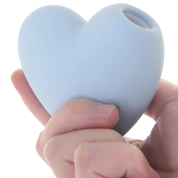 Satisfyer Cutie Heart Pressure Wave Rechargeable Waterproof Clitoral Stimulator - Blue