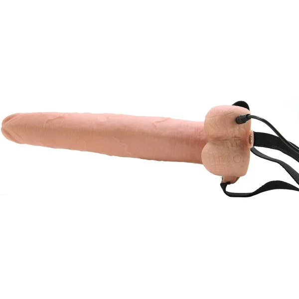 Fetish Fantasy Series 9" Hollow Rechargeable Strap-on With Balls - Flesh