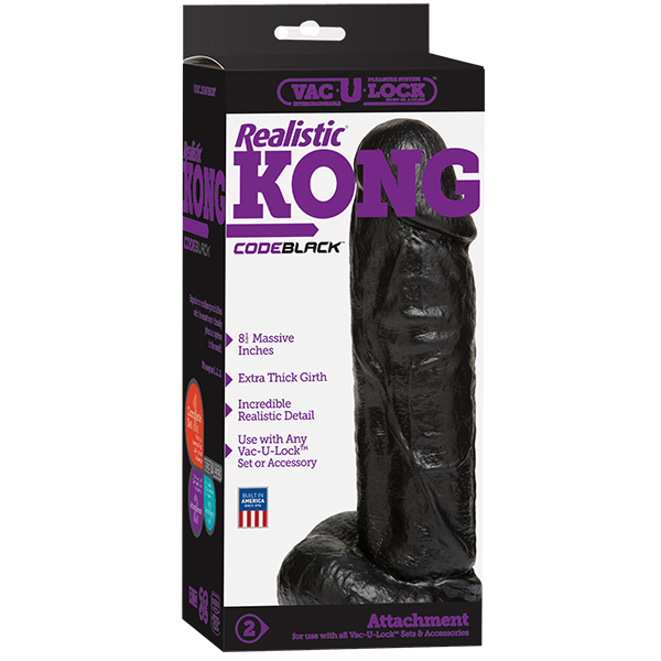 Vac-U-Lock CODE BLACK Realistic Kong 8.5"