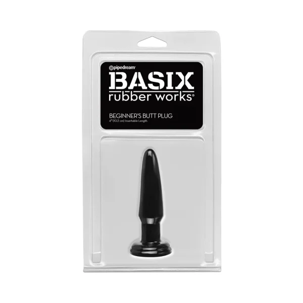 Basix Rubber Beginners Butt Plug Black — image 6 of 8