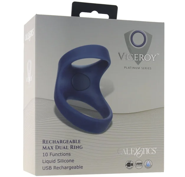 Viceroy Platinum Series Silicone Rechargeable Max Dual Vibrating Cock Ring By CalExotics