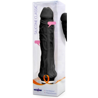 Silicone Classic Black 19 5 cm 7 5 Vibrator