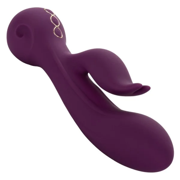 Obsession Desire Rechargeable Waterproof Silicone Rabbit Vibrator By CalExotics - Purple