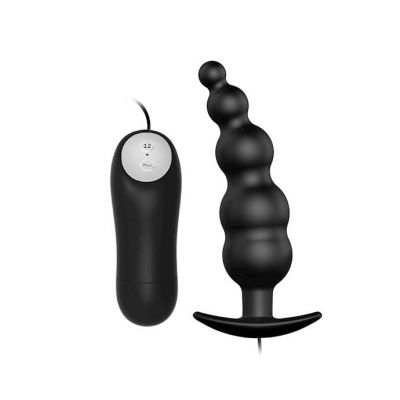 Remote Control Vibrating Anal Butt Beads 4 6 Inch Black 4 4 Inch