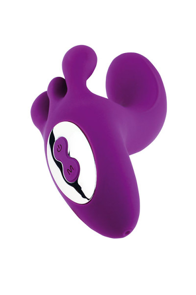 Feelz TriVibe 6.6" G-Spot Vibrator with Clitoral & Labia Stimulators