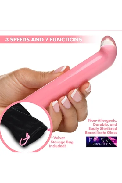 Prisms Erotic Glass 4.5" 10X Curved Glass Bullet Vibrator