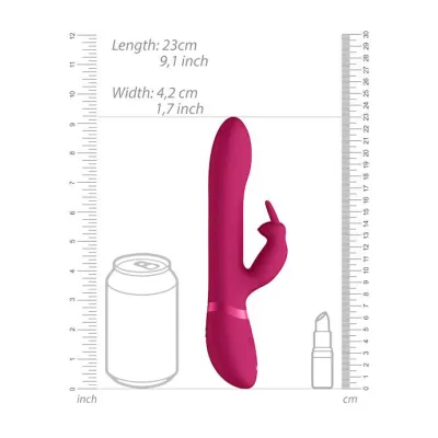 Amoris Stimulating Beads Rabbit Pink 8 Inch