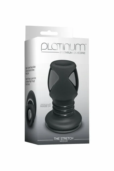 Doc Johnson 'The Stretch' Platinum Premium Silicone Hollow Butt Plug - Medium Size