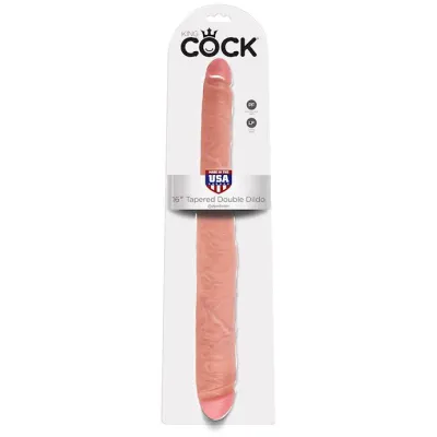 King Cock 16 Inch Tapered Double Dildo Flesh 16 Inch