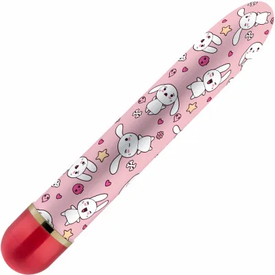 The Collection Sweet Bunny Classic Slim Vibrator By Blush Novelties Red