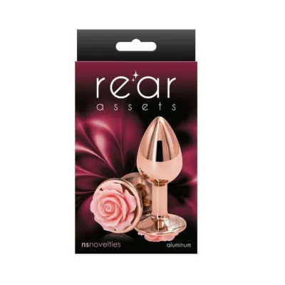 Rear Assets Rose Anal Plug Small Pink