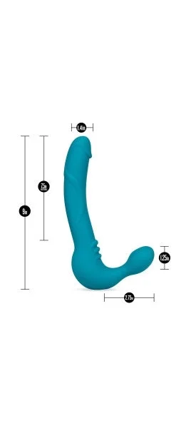 Blush Temptasia Teal Luna Strapless Silicone Dildo — image 5 of 6