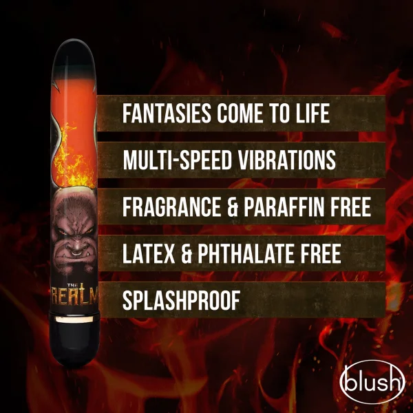 Realm Minotaur Classic Slimline Vibrator by Blush