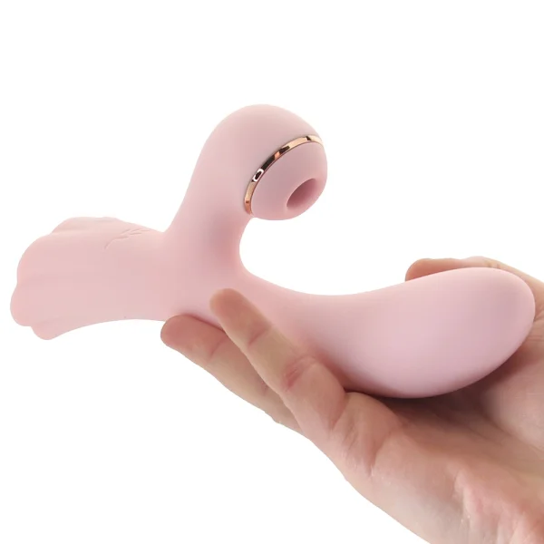 Lush Isabelle Silicone Air Pulsating Clitoral Stimulator & G-Spot Rabbit Vibrator - Pink