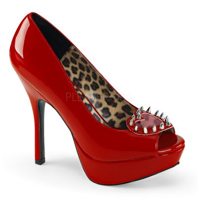 5 1 4 inches Heel 1 1 4 inches PF Peep Toe Cutout Pump w Spikes Detail