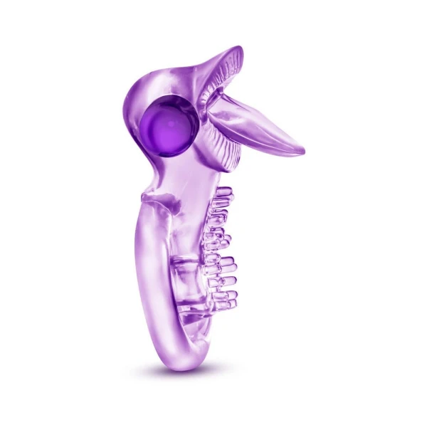 Play With Me - Lick It - Vibrating Double Strap Cockring - Purple