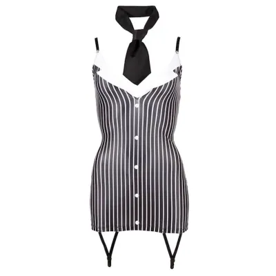 Vicky Secretary Costume Black White Small