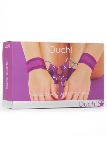 Velcro Hand And Leg Cuffs - Purple -