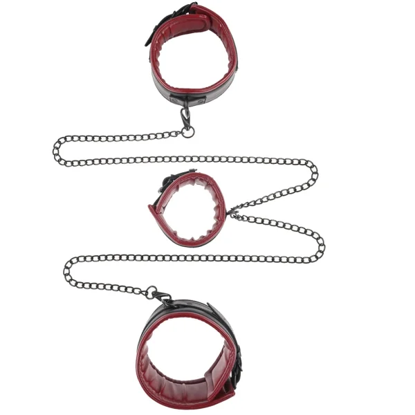 Saffron Chained & Tamed Neck, Wrist And Ankle Restraint By Sportsheets