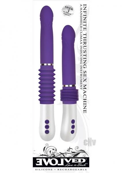 Infinite Thrusting Sex Machine Purple Vibrator