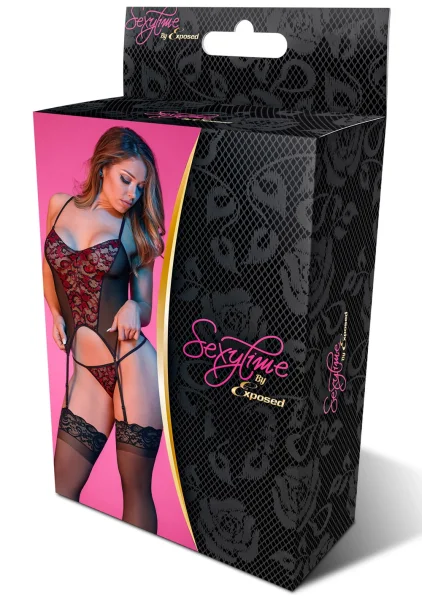 Sexy Time Merry Widow Teddy and G-String Set — image 4 of 4