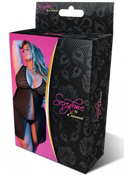 Sexy Time Fly Away Babydoll and G-String Set - Queen Size