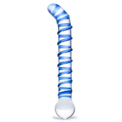 Glas 6 5 inch Mr Swirly G Spot Glass Dildo