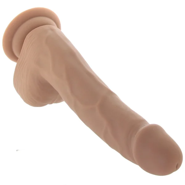 Silicone Studs Realistic 8" Suction Cup Dildo - Caramel