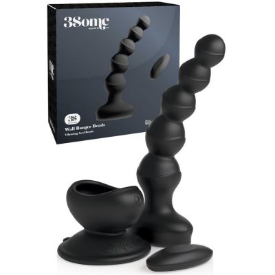 Pipedream Wall Banger Booty Beads With Remote Removable Suction Cup