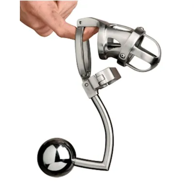 Deluxe Chastity Cage With Accessories Silver