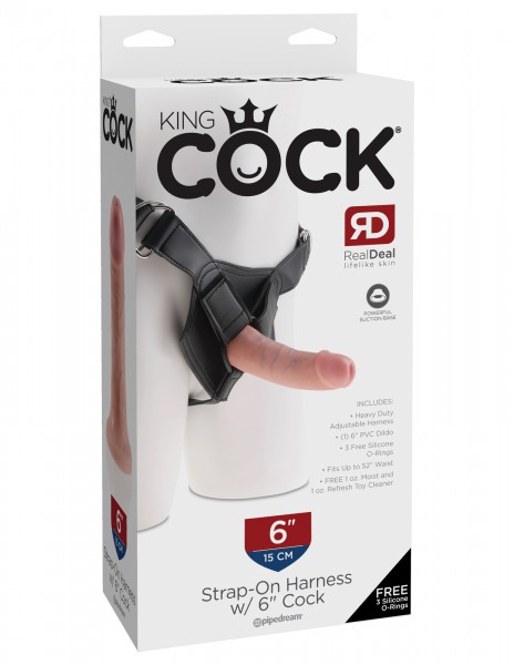 Strap-On Harness + 6" Cock