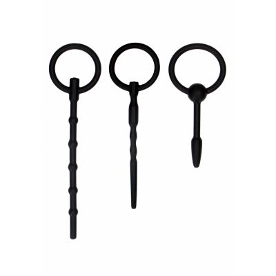 Urethral Sounding Plug Set Black Female Urethral Sounding