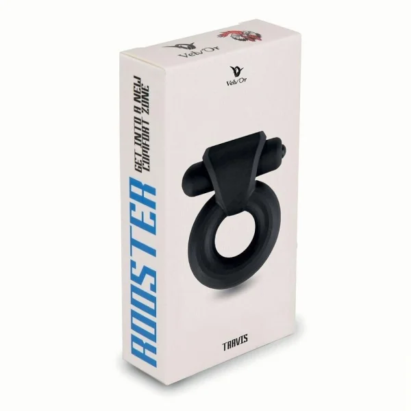 Velv'Or Rooster Travis Hard Silicone Vibrating Bullet Cock Ring — image 8 of 12