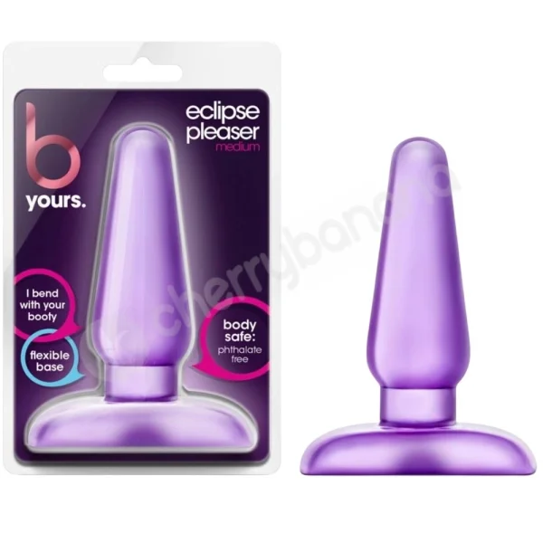 B Yours Eclipse Anal Pleaser Medium 4.25" Purple Butt Plug