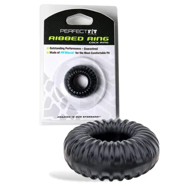 Perfect Fit Silicone TPR Ribbed Cock Ring