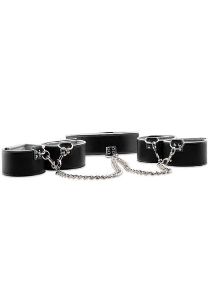 Reversible Collar Wrist & Ankle Cuffs - White