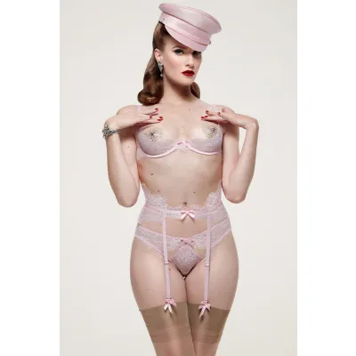 Dita Von Teese Von Follies Seduca Pink Suspender Garter Belt