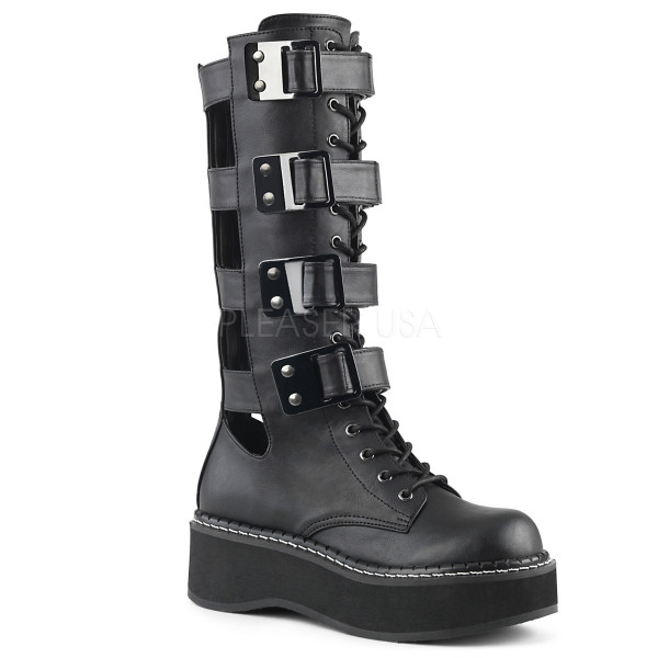 2 inches PF Knee High Lace-Up Boot, Metal Back Zip