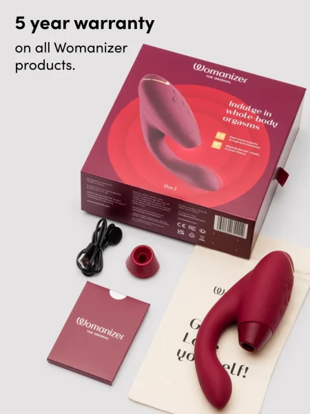Womanizer Duo 2 Rechargeable Silicone G-Spot and Clitoral Stimulator
