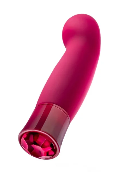 Oh My Gem Classy Rechargeable Silicone Warming G-Spot Vibrator By Blush - Garnet Red