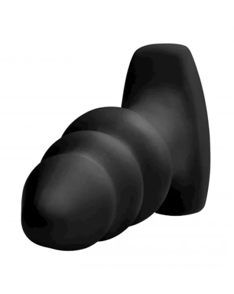 Rimmers Model I Rippled Rimming Plug - Black - 5.5 Inch