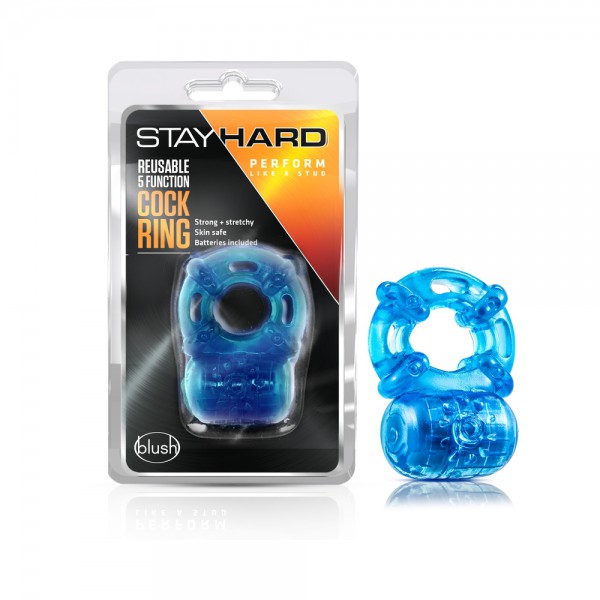 Reusable Vibrating C-Ring - Blue