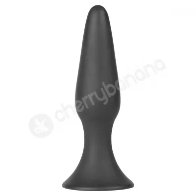 Shots Toys Black Large Silky Butt Plug