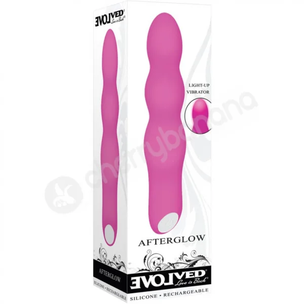 Evolved Afterglow Pink Light Up Bulby Silicone Vibrator